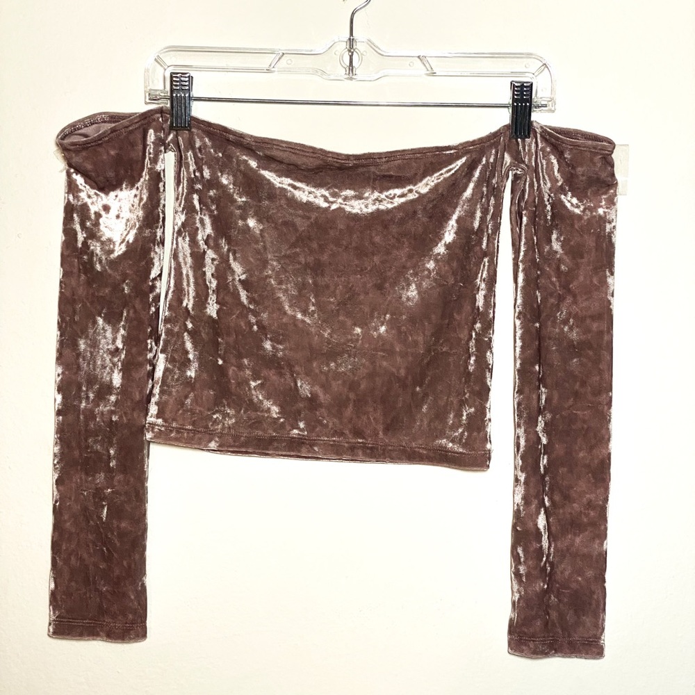 Kendall & Kylie Off The Shoulder Pink Long Sleeve